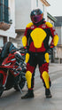 Ride Rich Regency V2 Flow Mesh Armoured GP Softshell Motorcycle Jacket - Red